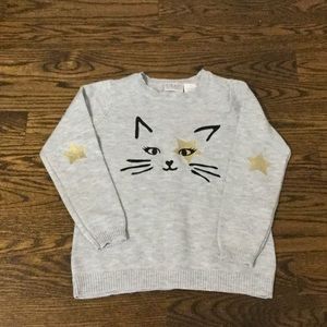 Blush sweater/shirt barely used size 10 girl w cat